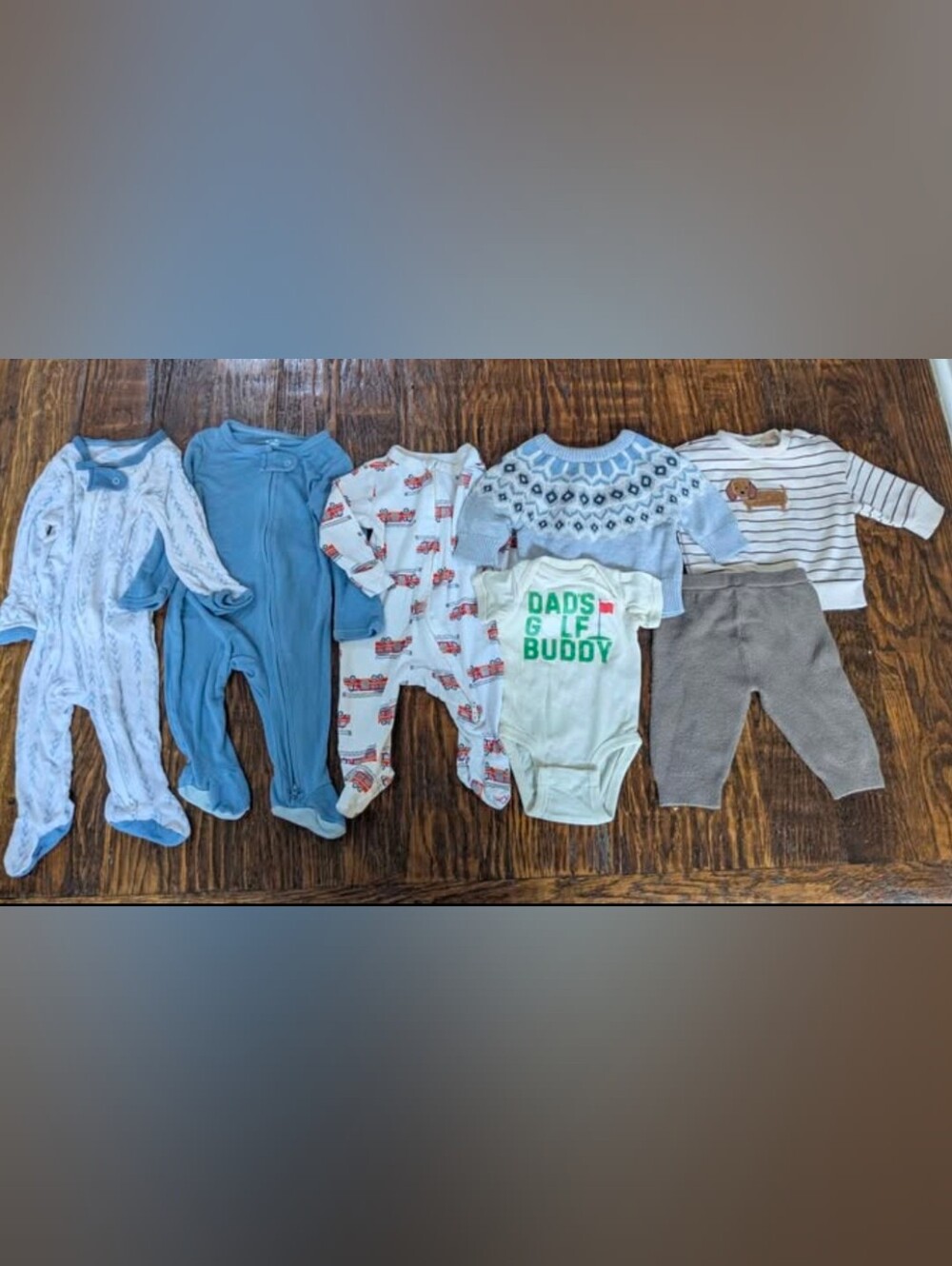 7 Piece Baby Boy 0-3 Month Clothes LOT